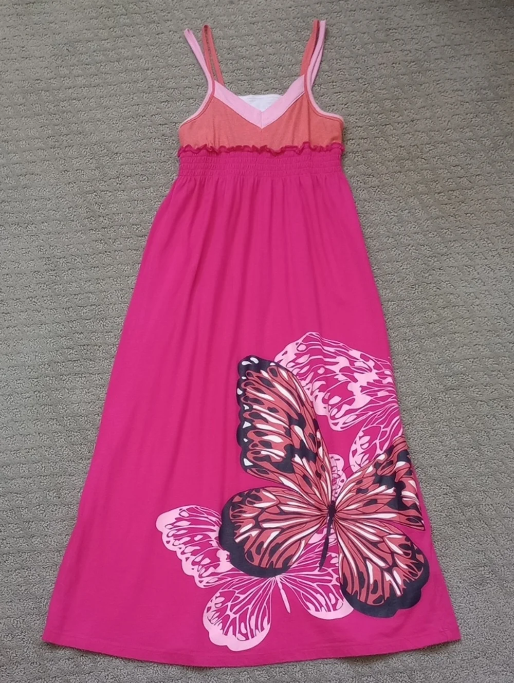 Route 66 Maxi Dress with Butterfly Print